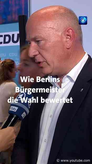 Bürgermeister Wegner (CDU) zur Berlin-Wahl #Nachrichten #news #tagesschau #Wegner #CDU #Berlin
