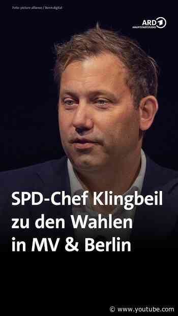 SPD-Chef Klingbeil zu den Wahlergebnissen in #Berlin und Mecklenburg-Vorpommern #tagesschau #news