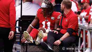 49ers lose another WR as Robinson suffers ankle injury
