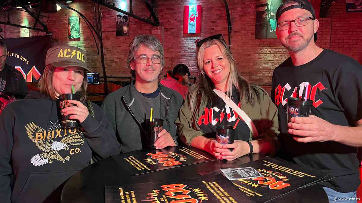AC/DC fans gather at band pop-up