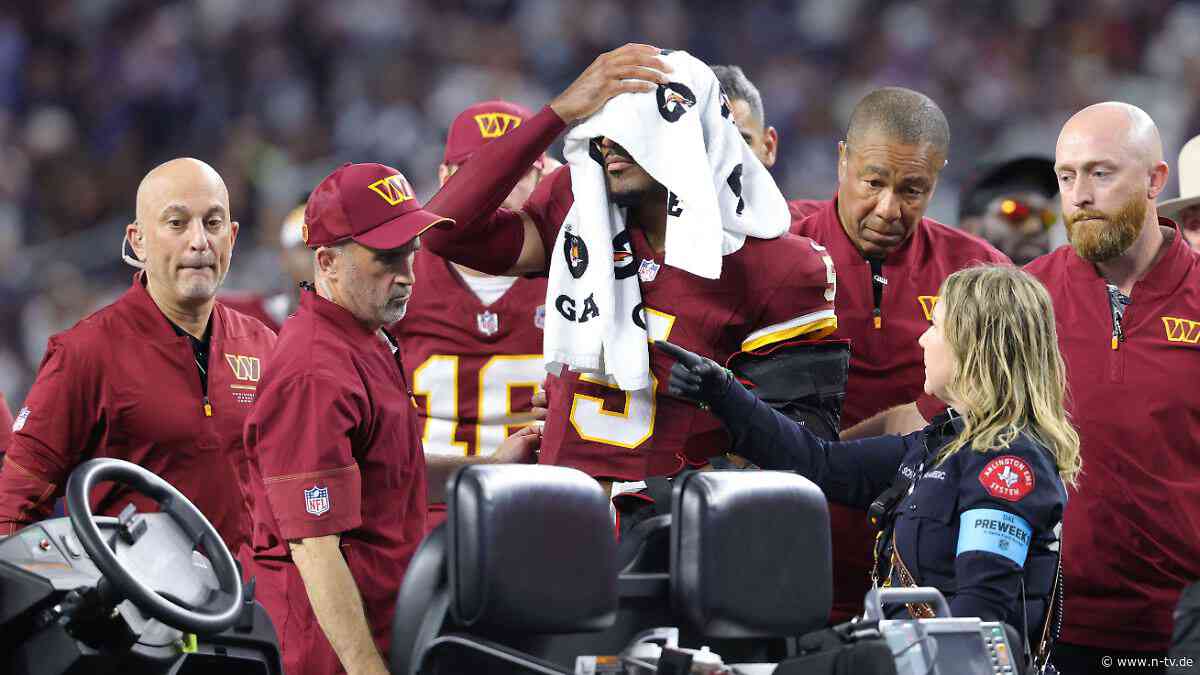 Erneut der Ellenbogen: Commanders-Quarterback Daniels verletzt sich schwer