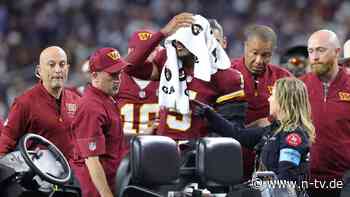 Erneut der Ellenbogen: Commanders-Quarterback Daniels verletzt sich schwer