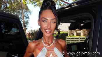 Would you wear this to a winery? Matilda Baxter stuns family in skimpy cut-out crop top and low-slung maxi skirt - before 'getting freaky' in the car home