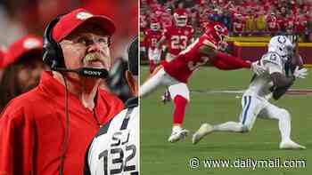 NFL fans sent into meltdown by 'insane' call by referees that nearly cost Chiefs victory over the Colts