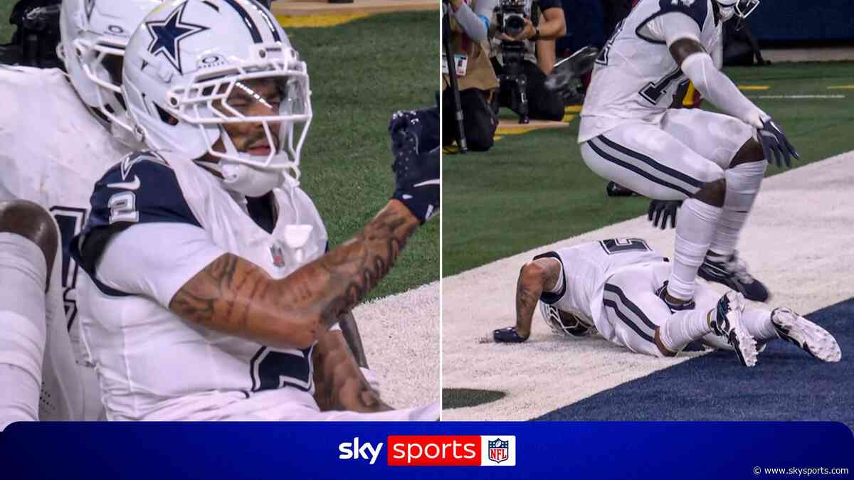 That HAS to hurt! | Player leaves game after team-mates' unfortunate landing!