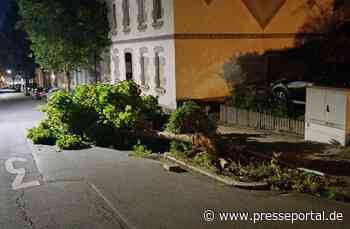 FW-EN: Wetter - Sattelauflieger bringt Baum zu fallen