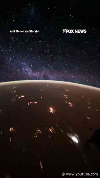 Earth GLOWS in nighttime footage captured from ISS #shorts
