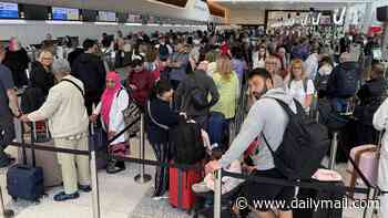 Air traffic control glitch strikes British airports for second time in two weeks: Dozens of flights are cancelled with tens of thousands of passengers hit by delays