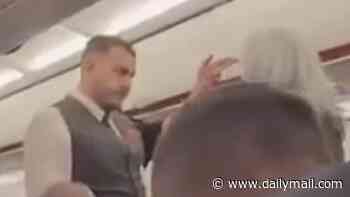 Moment group of Brits are hauled off easyJet plane by police after refusing to stop vaping during five-hour flight