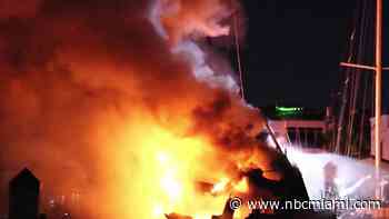 Crews put out fire on 60-foot sailboat in Fort Lauderdale