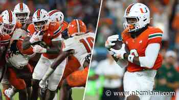 No. 6 Miami loses RB Marty Brown, WR Joshua Moore for rest of season because of injuries