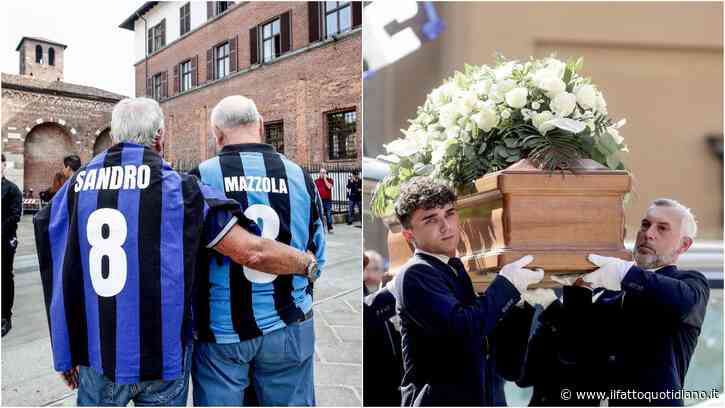 Funerali Sandro Mazzola, l’ultimo saluto a una leggenda: l’uscita del feretro tra gli applausi della folla | Video