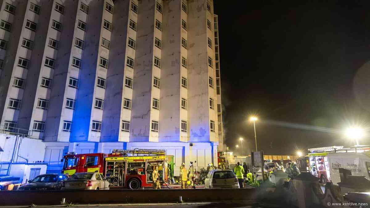 Man, 38, and woman, 21, arrested in connection with Folkestone hotel fire