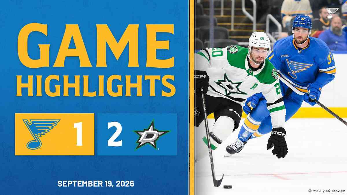 HIGHLIGHTS: Stars 2, Blues 1