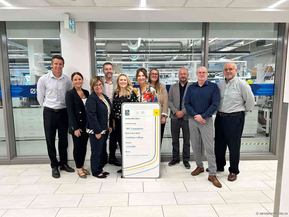 Lambton College receives $225K donation to help launch Hub for Sustainable Food Innovation
