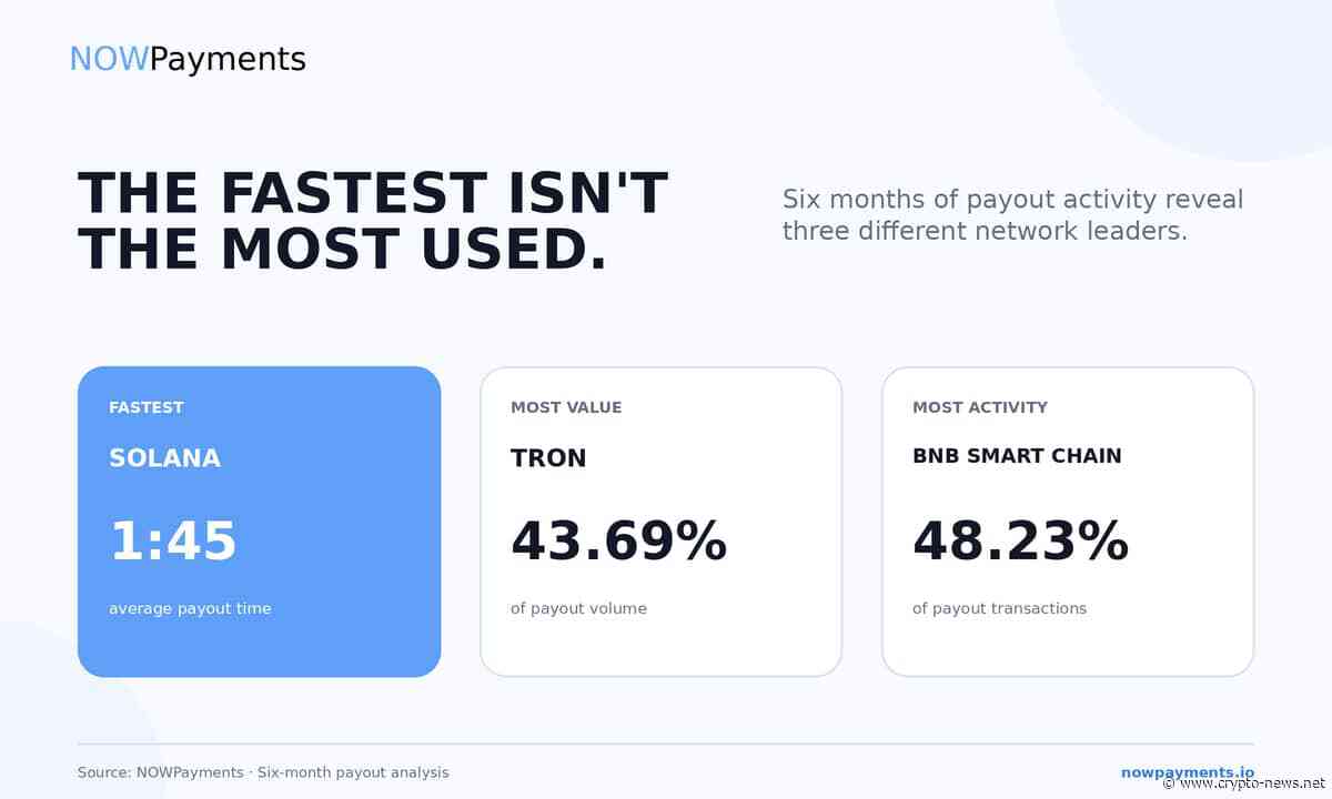 NOWPayments Releases Cross-Chain Payout Data Revealing Key Performance Benchmarks Across TRON, BNB Chain, and Solana