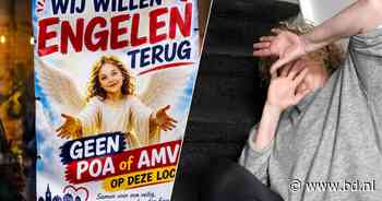 Tegenstanders azc Engelen trapten vrouw van fiets en spoten rode spray in gezicht: ‘Zij vernielde onze borden’