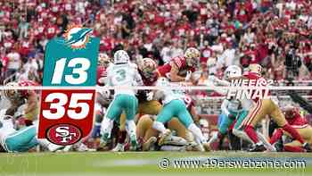 Notes and observations from 49ers' Week 2 romp over Dolphins