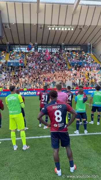 Il Cagliari ringrazia i suoi tifosi ❤️💙 #cagliari #seriea #udinesecagliari #calcioitaliano