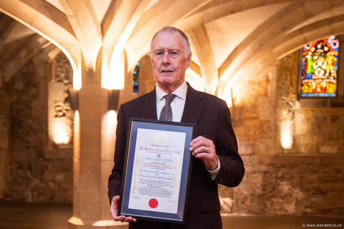 World Cup winner Sir Geoff Hurst ‘honoured’ by Freedom of the City of London