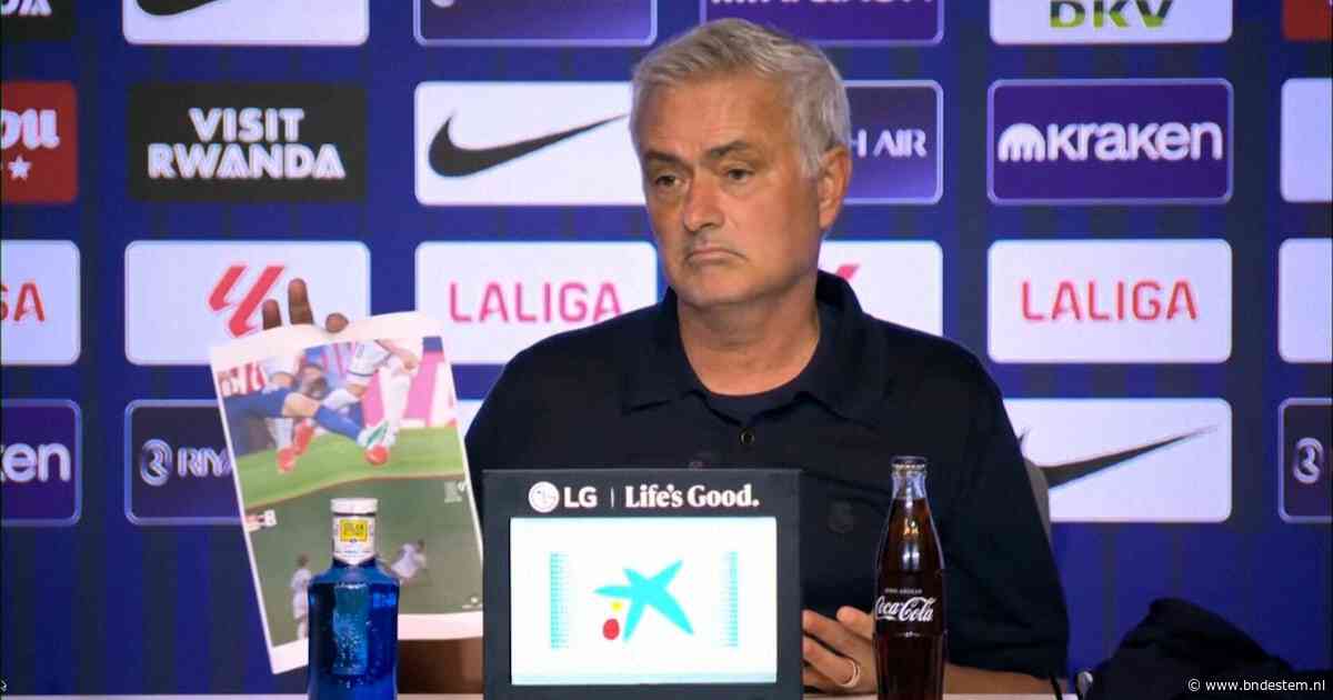 Atlético Madrid print ook een A4’tje als reactie op actie José Mourinho: ‘Stop intimidatie van scheidsrechters’