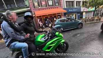 Man filmed climbing onto shocked woman's bike in Northern Quarter as she says 'I'm actually shaking'