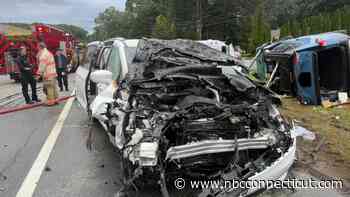 Driver extricated from vehicle after fiery crash in Preston, firefighters say