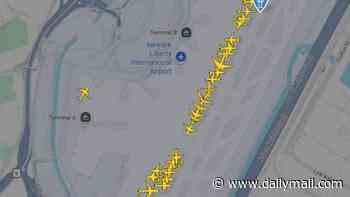 Accidentally cut wire triggers travel chaos at major US airports as passengers face seven-hour delays