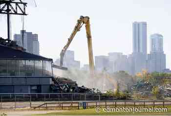 Demolition of Edmonton's iconic horse-racing track almost complete