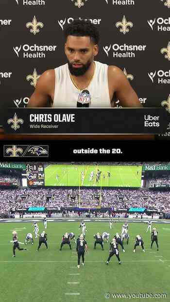 Chris Olave on Kellen Moore's TD Play Call vs. Ravens
