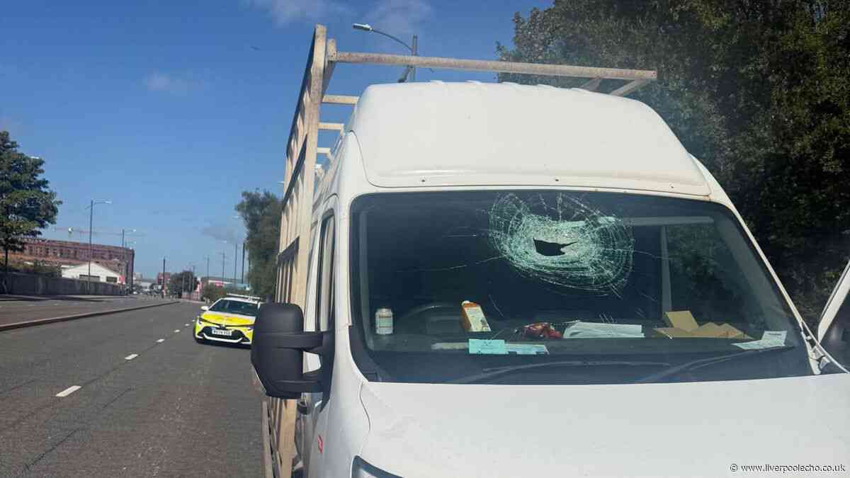 Man 'screamed in agony' as brick smashed through windscreen on Great Howard Street