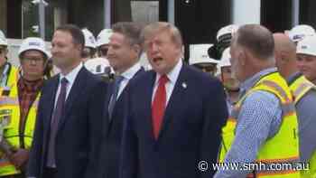 A speech Donald Trump gave at a ribbon-cutting ceremony essentially went unrecorded after the major