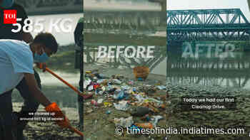 585 kg waste gone in 4.5 hours! Bittu Tabahi takes his cleanliness mission to Delhi’s Yamuna