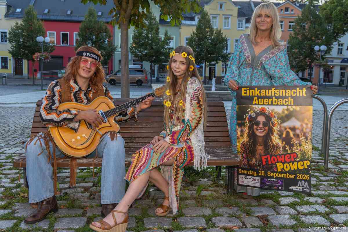 Shopping, Beats und Mode: Auerbacher Einkaufsnacht im „Flower Power“-Fieber