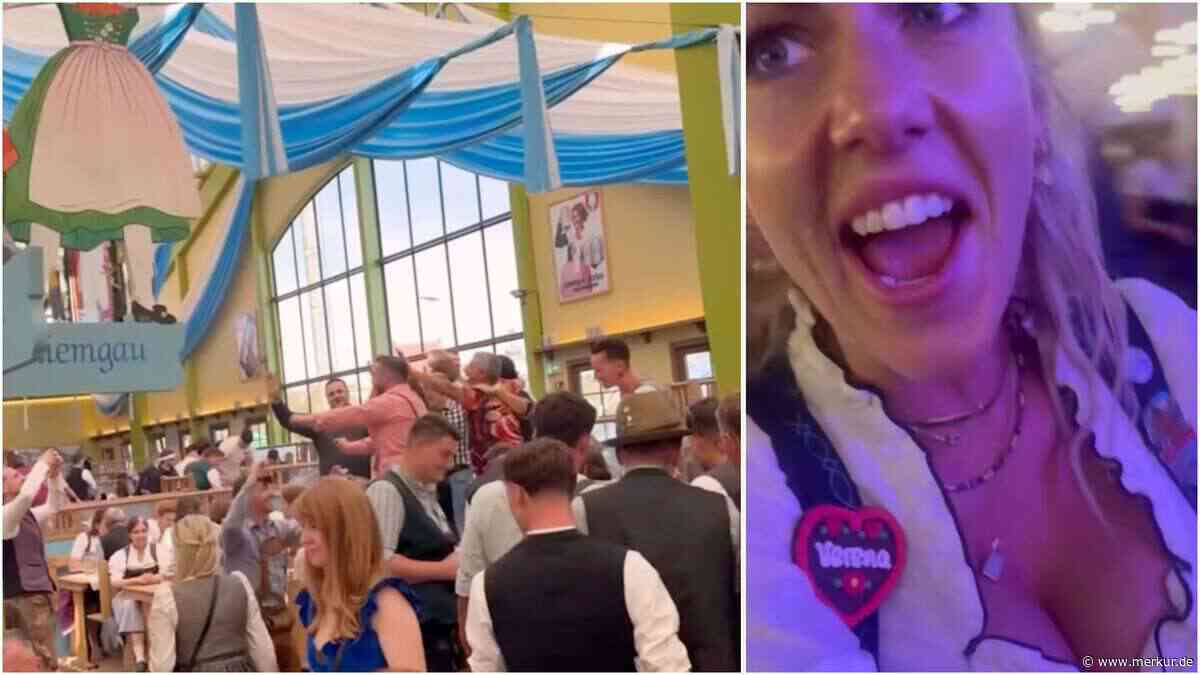 Wiesn-Bedienung filmt kuriosen Zelt-Moment – und ist selbst kurz irritiert: „Weihnachten!“