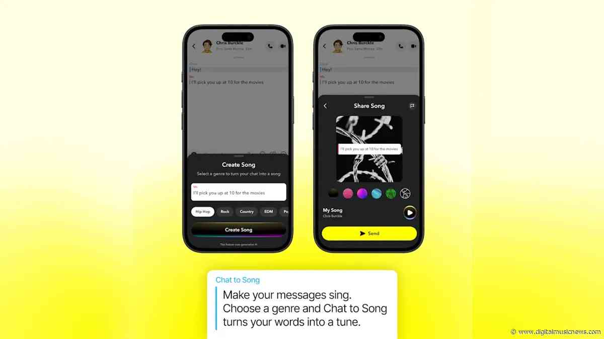 Snapchat Now Lets You Turn Chats Into Songs with AI