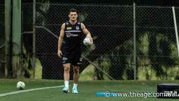 Look away, Knights fans: Cleary ditches moon boot for footy boots at Panthers training