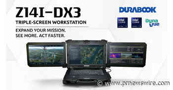 Durabook anuncia el Z14I-DX3 Rugged Mobile Laptop, un portátil de triple pantalla, de clase estación de trabajo, con IA en el borde