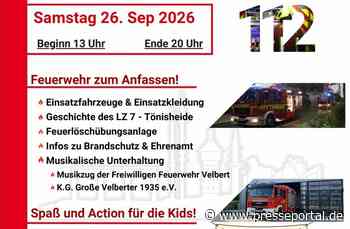 FW-Velbert: "Tag der offenen Tür" beim Löschzug Tönisheide am 26. September 2026