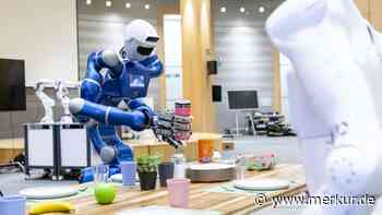 DLR-Roboter „Rollin' Justin" räumt Frühstückstisch im EU-Parlament ab