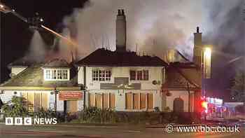 Large fire breaks out at former restaurant