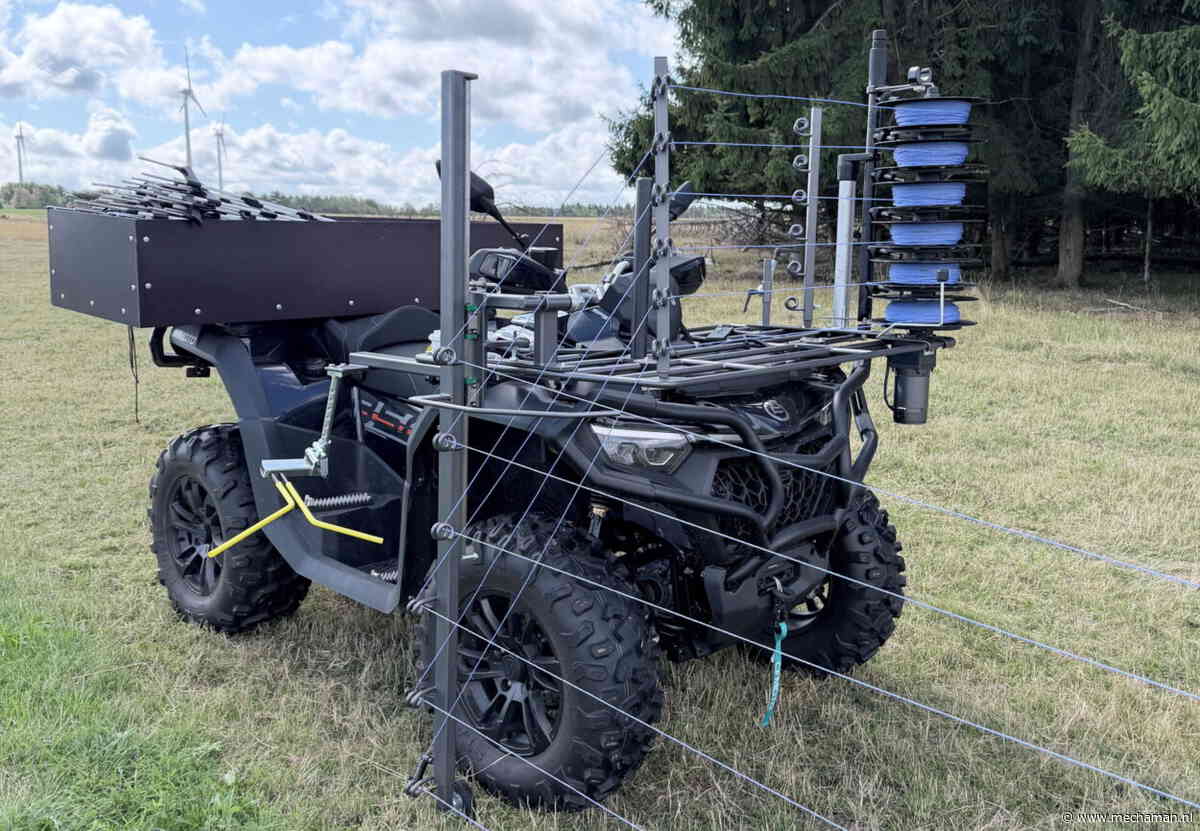 Eurotier 2026: Weyparts bouwt en verwijdert wolfwerend raster met quad