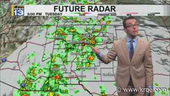 Scattered gusty storms and cooler weather around New Mexico