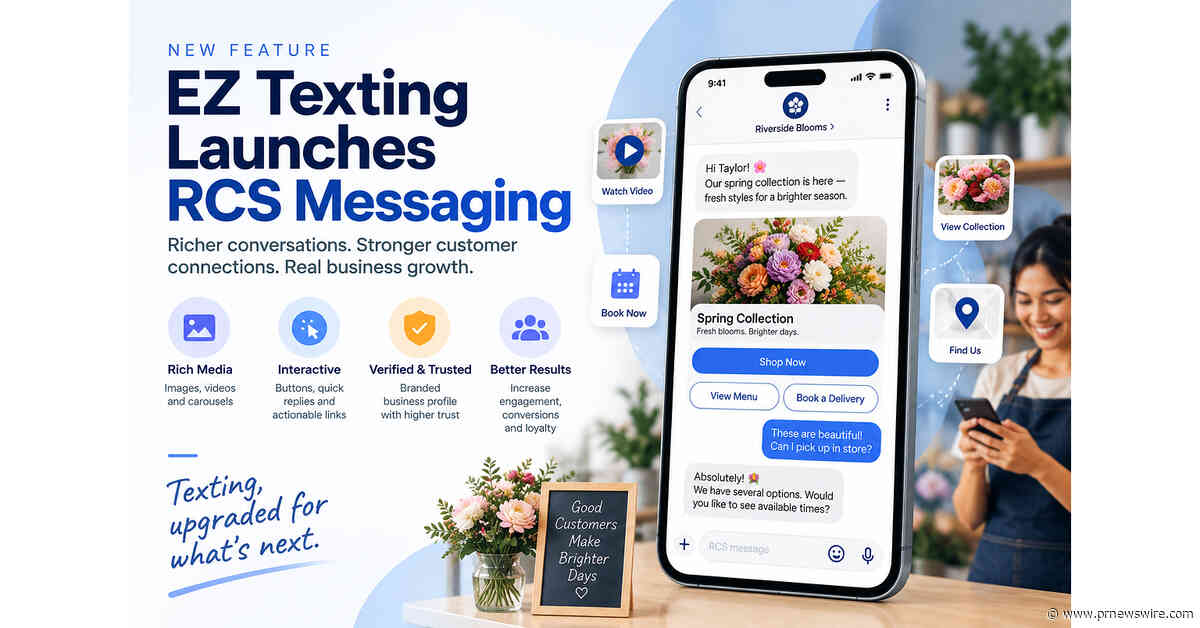 EZ Texting Launches AI-Powered RCS Business Messaging, Delivering 7x Higher Engagement to 230,000+ Small Businesses