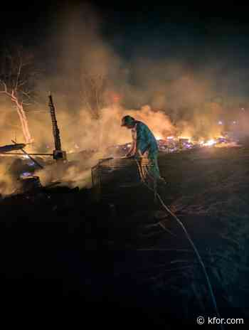 Man's home was spared but everything else is gone after Caddo Co. fire