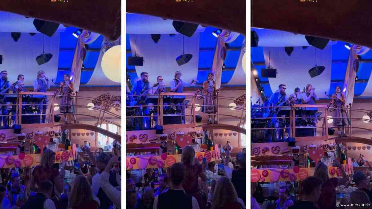 Schlager-A-Promi plötzlich auf Oktoberfest-Bühne: Mega-Hit spontan umgetextet