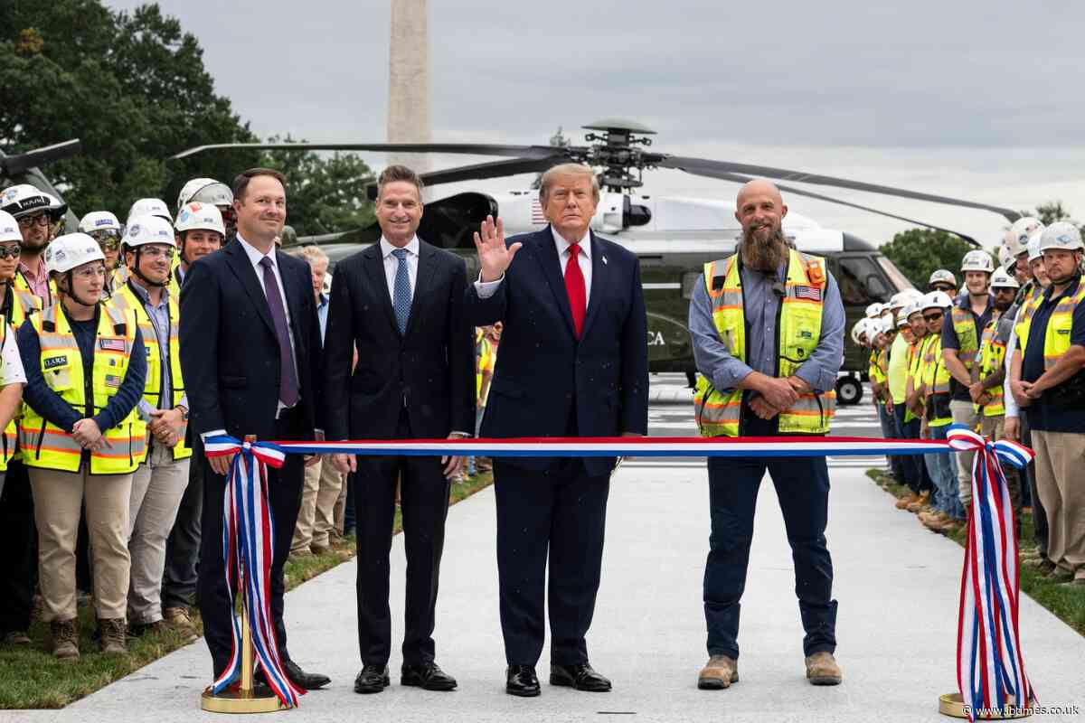 President Donald Trump Struggles With Scissors and Needs Help During Awkward Ribbon-Cutting Ceremony