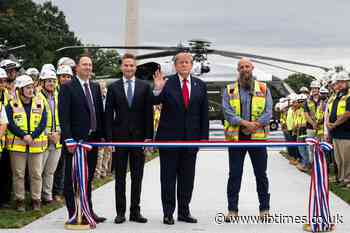 President Donald Trump Struggles With Scissors and Needs Help During Awkward Ribbon-Cutting Ceremony