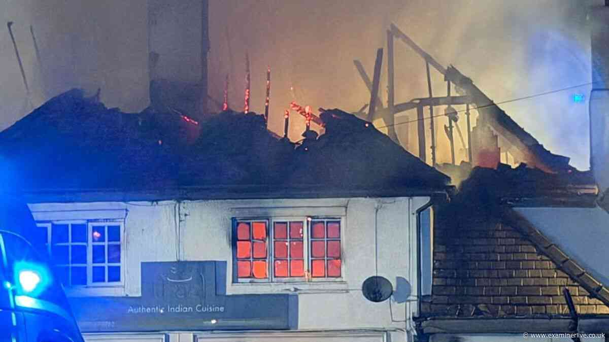 Two boys, aged 12 and 15, arrested after fire rips through disused restaurant