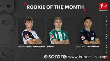 Bundesliga Rookie of the Month for September 2026: vote now!